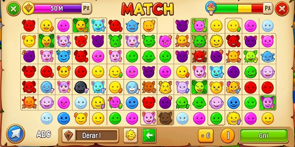 Screenshot menunjukkan tema slot yang berwarna-warni dan menggembirakan.