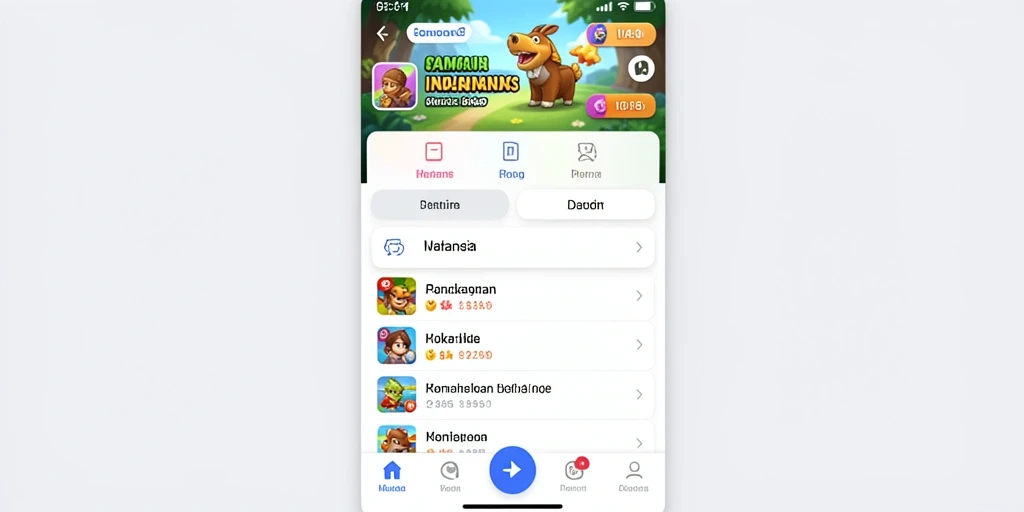 Screenshot menunjukkan tampilan menarik dari gulungan permainan.