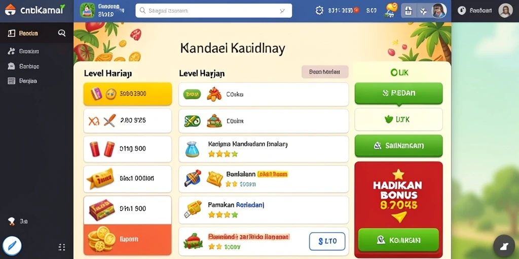 Tampilan menu utama BINGO188 yang menarik dan intuitif.