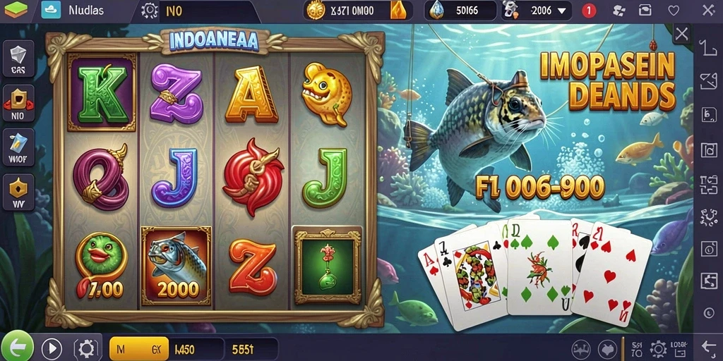 Tampilan permainan slot yang menarik dan berwarna-warni.